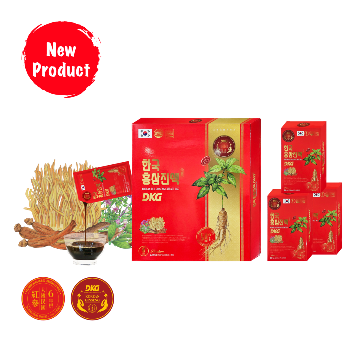 Nước hồng sâm Hàn Quốc DKG 30 gói chính hãng nhập khẩu nguyên hộp từ Hàn Quốc