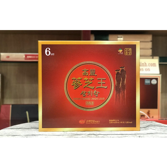 Thành phần hồng sâm 6 năm tuổi và nấm linh chi trong nước sâm KGS