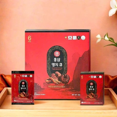 Nước Hồng Sâm Linh Chi Premium Hàn Quốc chính hãng hộp 30 gói