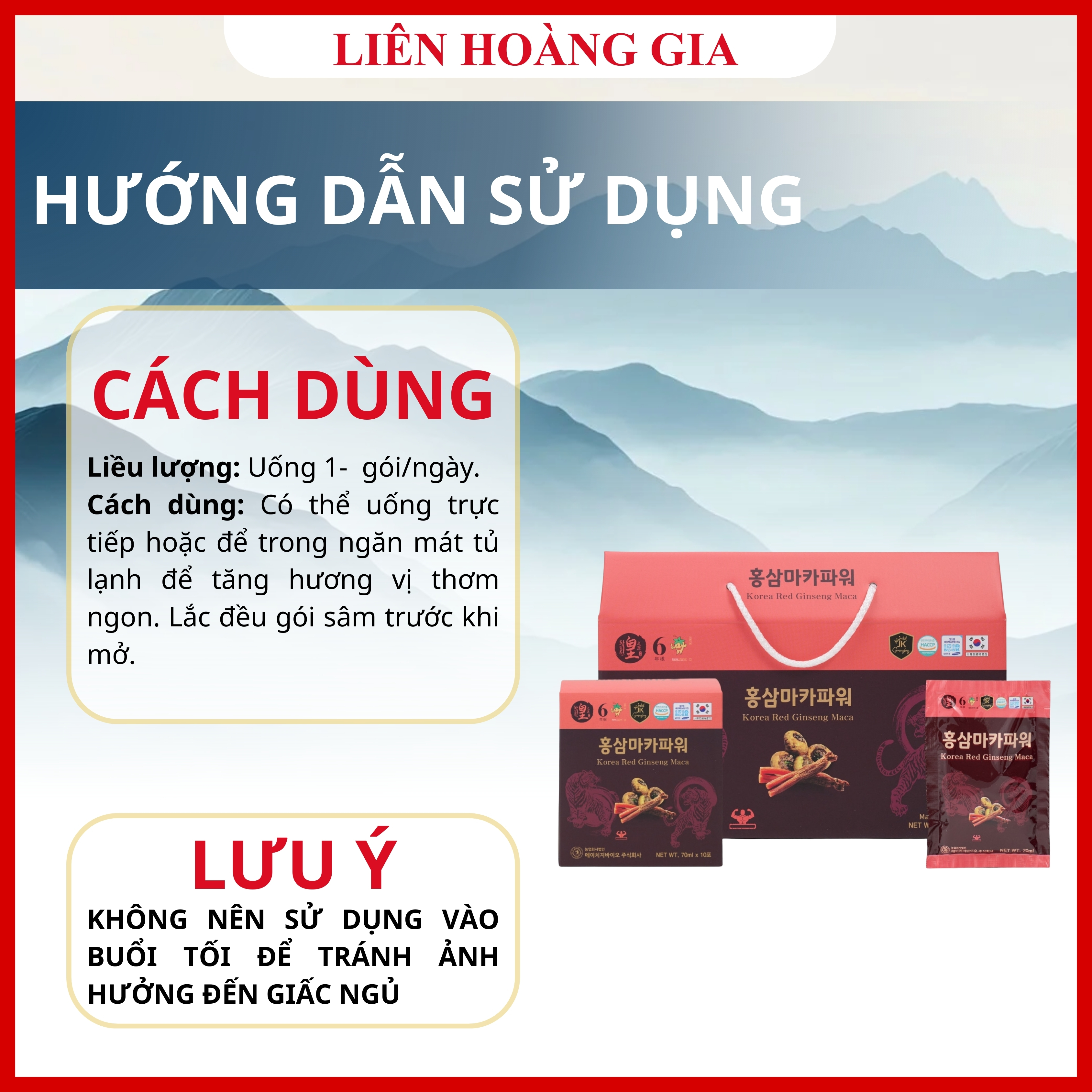 Cách sử dụng Nước Hồng Sâm Kết Hợp Sâm Maca để đạt hiệu quả cao nhất