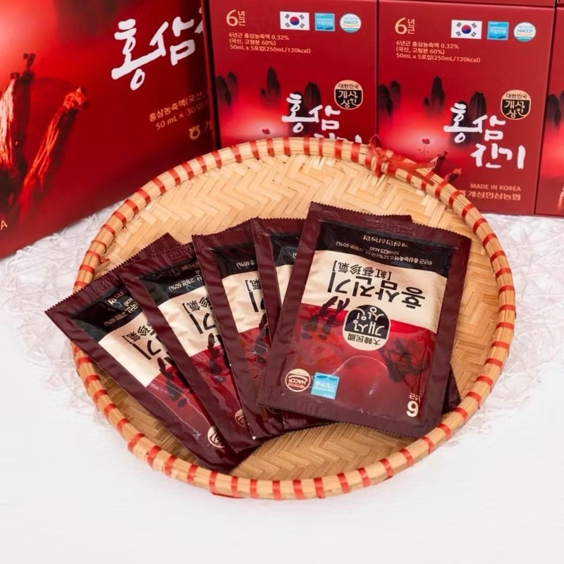 Nguyên liệu nhân sâm hữu cơ 6 năm tuổi tinh khiết trong sâm Chinki