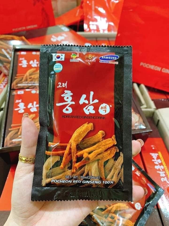 Nước Hồng Sâm Pocheon Drink giúp tăng cường trí lực và giảm căng thẳng.