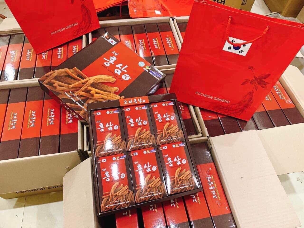 Hộp Nước Hồng Sâm Pocheon Drink 30 gói x 70ml nhập khẩu chính hãng.