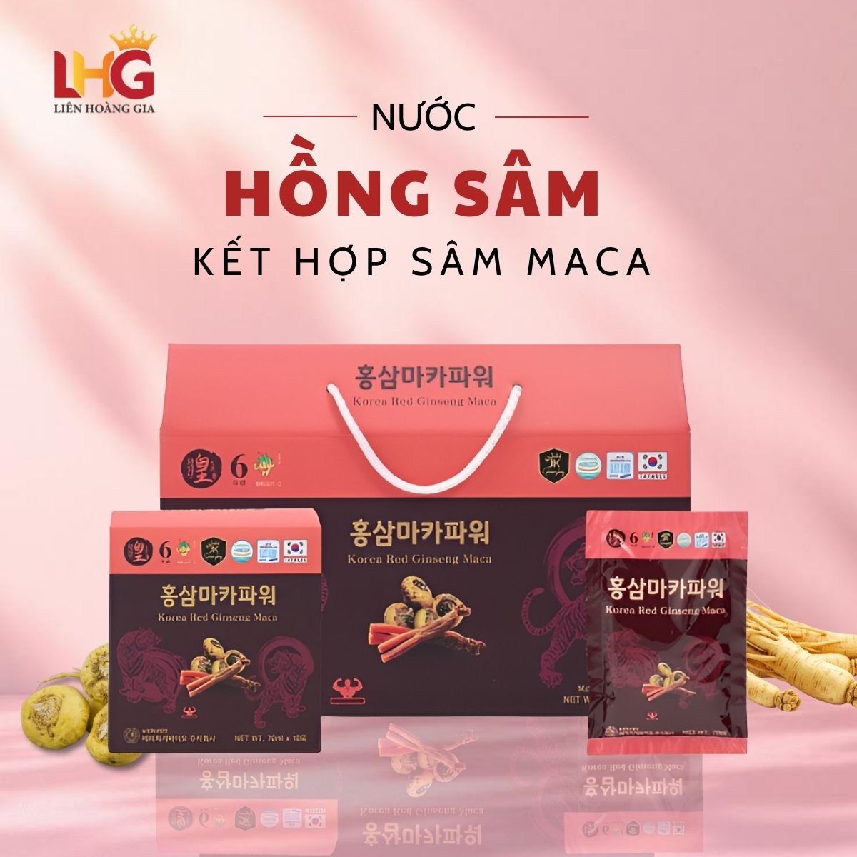Nước hồng sâm kết hợp sâm maca chính hãng
