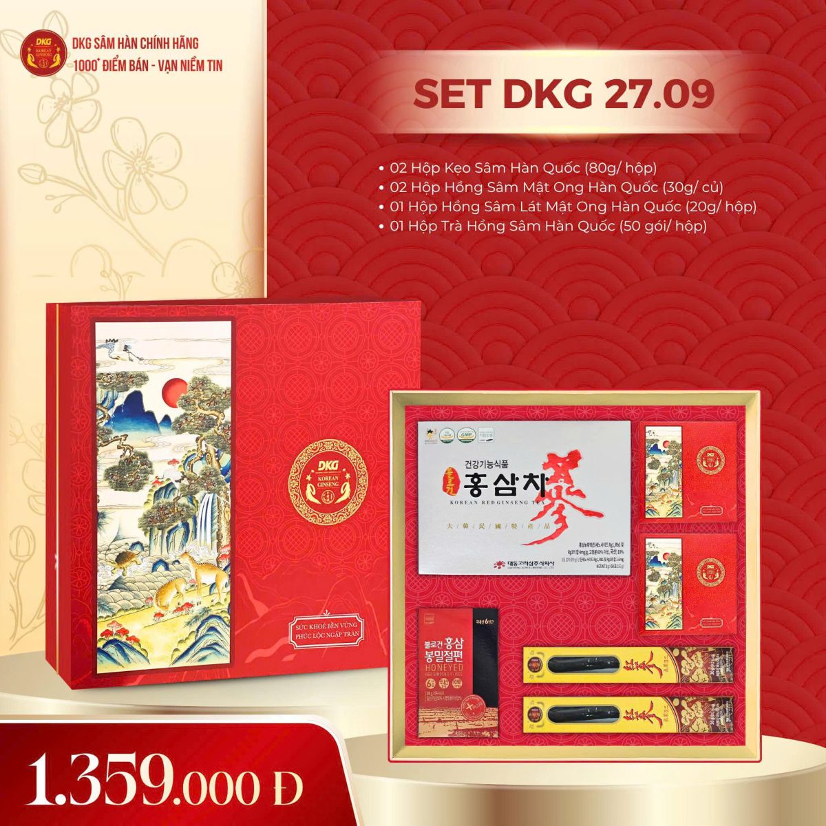Set Quà Tết DKG.09 chính hãng VHP Ginseng