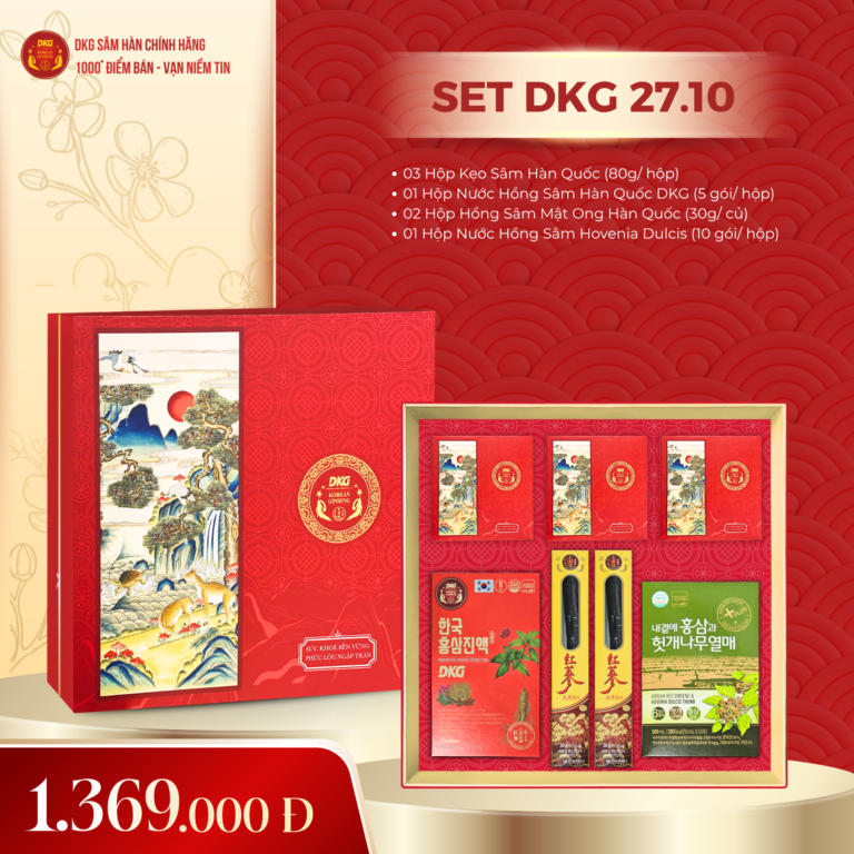 Hộp quà tết sâm DKG.10 cao cấp hoàng cung