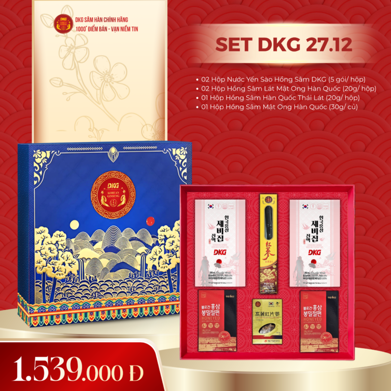 Hộp quà tết yến sào hồng sâm DKG.12 cao cấp