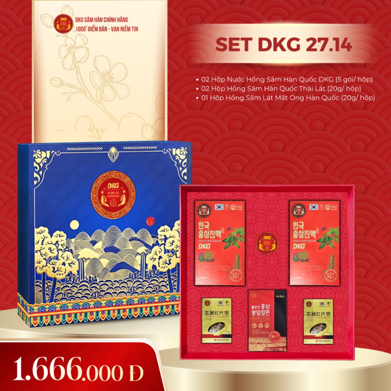 Hộp quà tết hồng sâm DKG.14 cao cấp