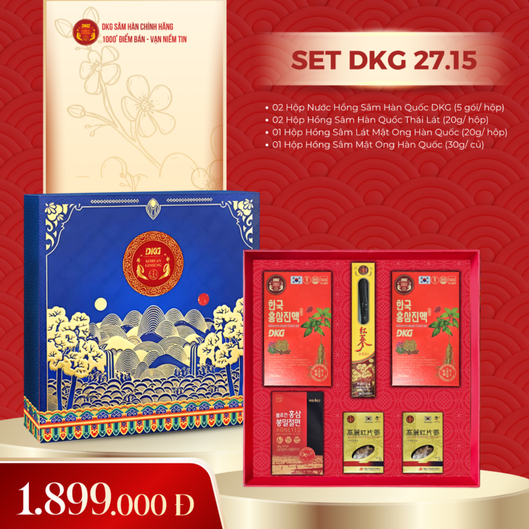 Hộp quà tết hồng sâm DKG.15 cao cấp
