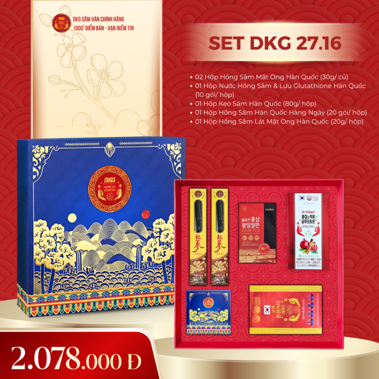 Hộp quà tết hồng sâm DKG.16 cao cấp