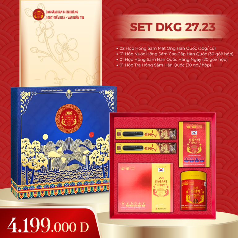 Hộp quà tết hồng sâm DKG.23 cao cấp
