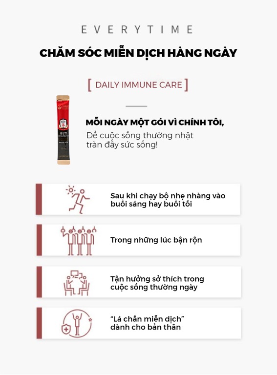 Công dụng tăng cường hệ miễn dịch và đề kháng của KGC Everytime Balance