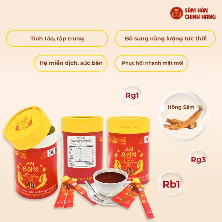 Công dụng của trà hồng sâm Daedong đối với sức khỏe