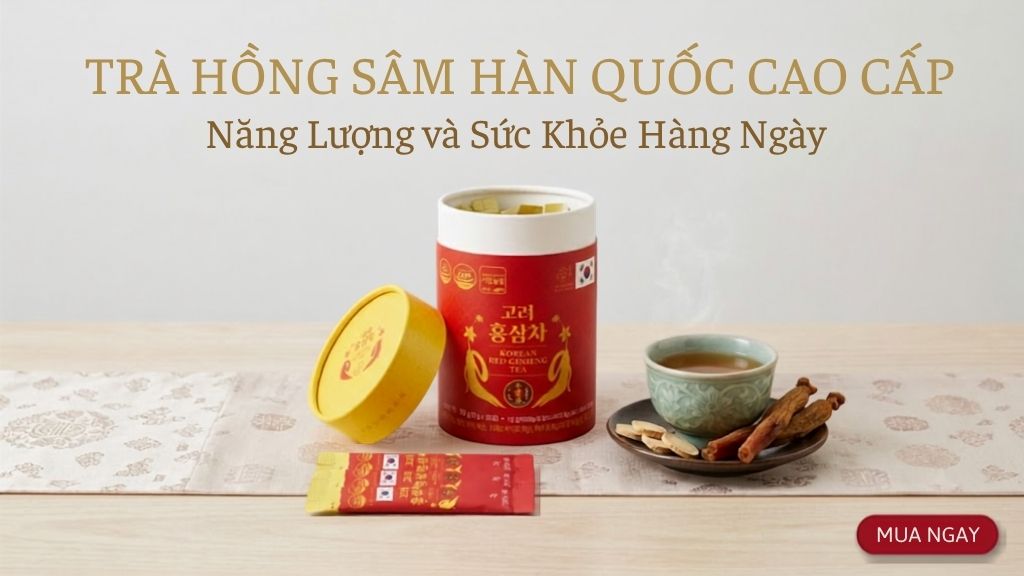 Trà hồng sâm Daedong hộp 30 gói * 3g chính hãng Hàn Quốc nhập khẩu nguyên hộp
