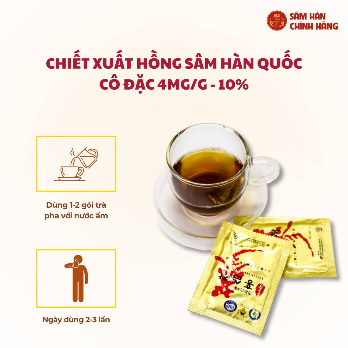 Trà hồng sâm Daedong Korean Red Ginseng Tea tại showroom sâm yến