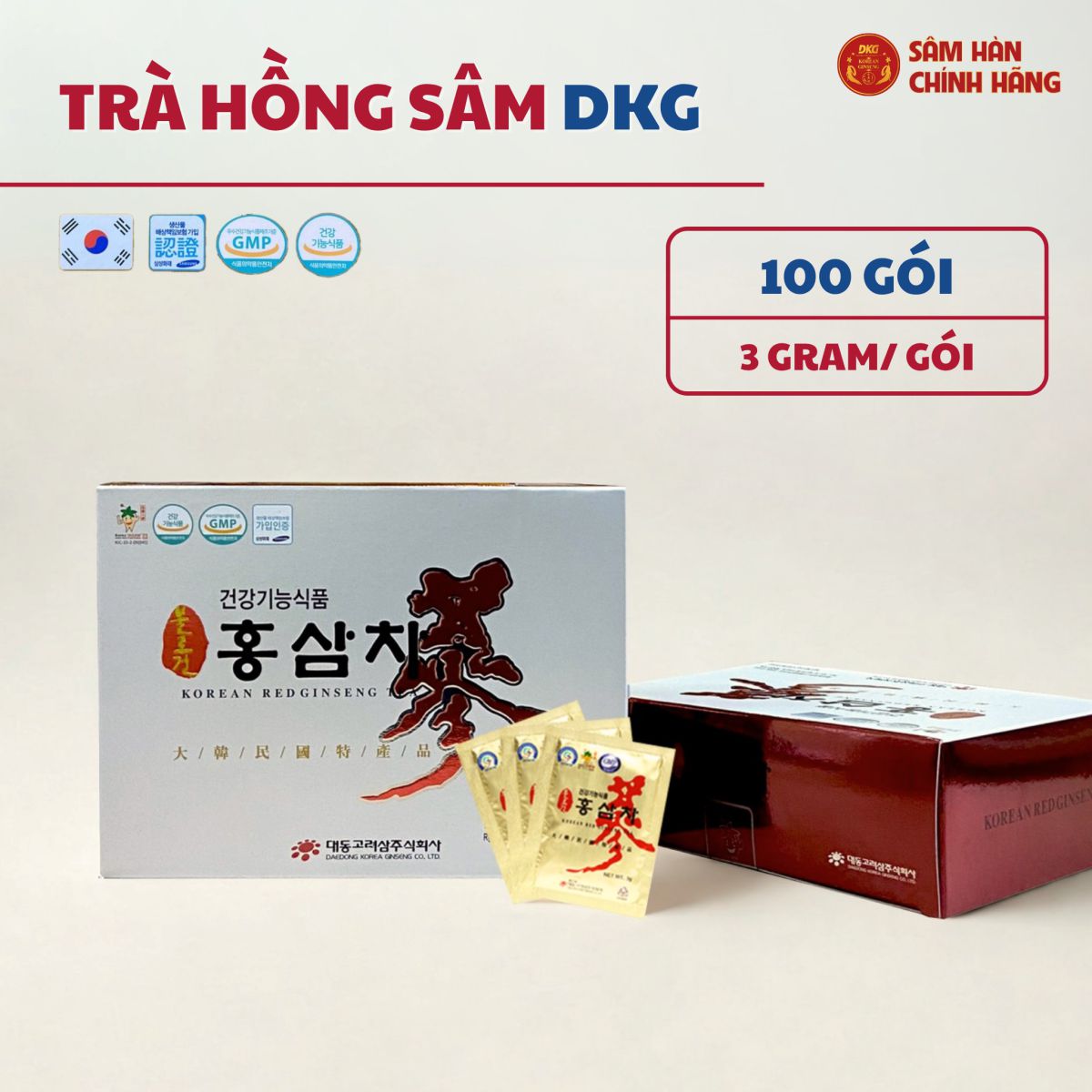 Trà Hồng Sâm Daedong Korean Red Ginseng Tea chính hãng
