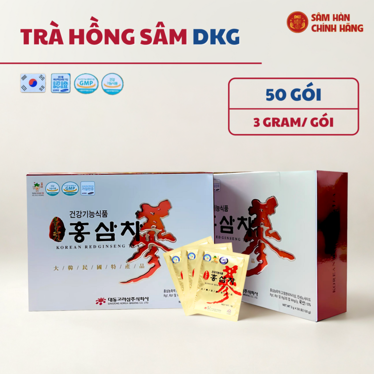 Trà Hồng Sâm Dạng Chiết Xuất Daedong Hàn Quốc 4mg/G (3g x 50 Gói) chính hãng nhập khẩu nguyên hộp từ Hàn Quốc