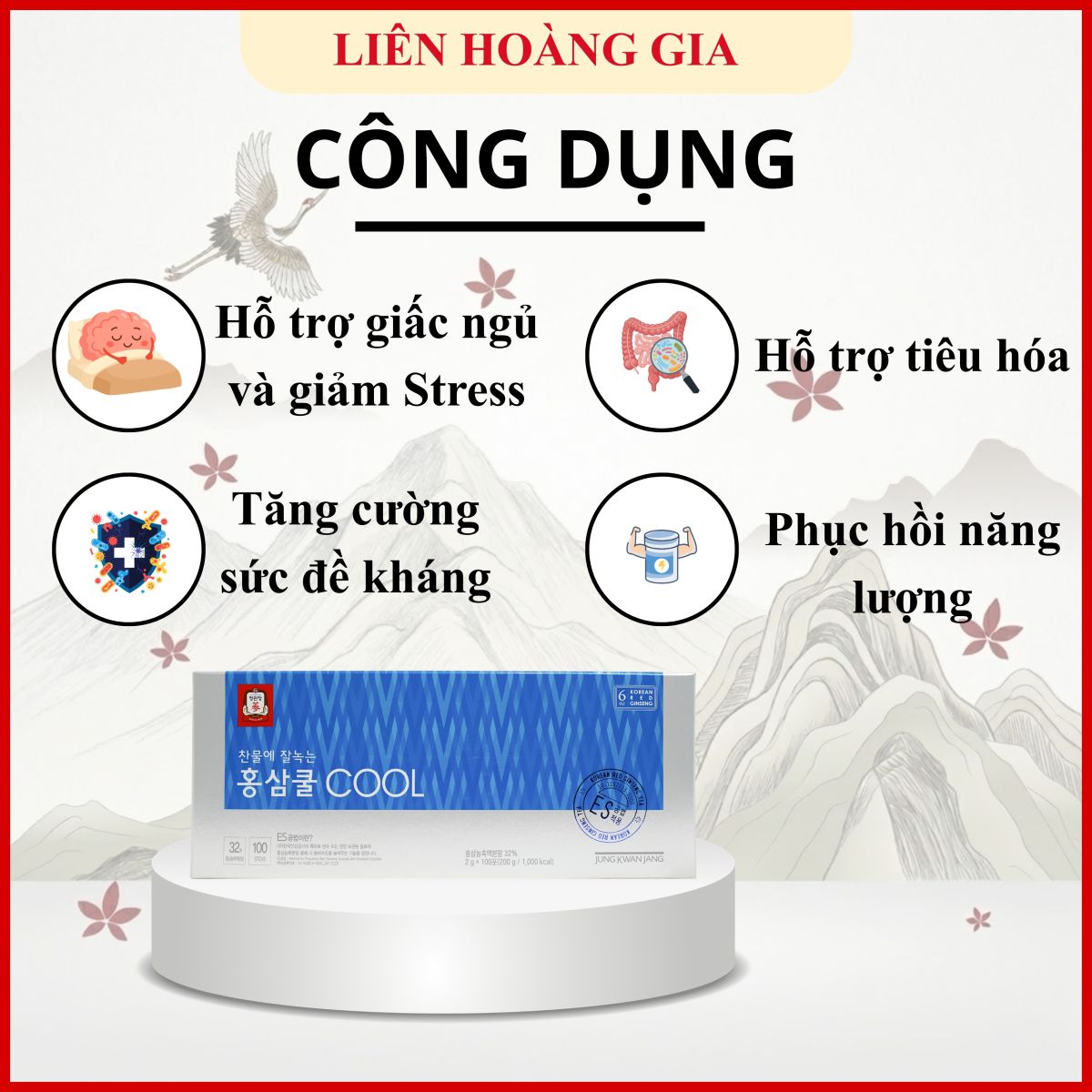 Công dụng giải khát và bồi bổ sức khỏe của trà sâm Tea Cool KGC.