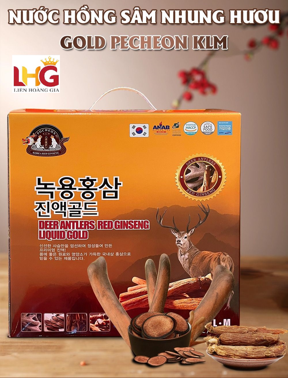 Nước Hồng Sâm Nhung Hươu Gold Pocheon hỗ trợ tăng cường hệ miễn dịch