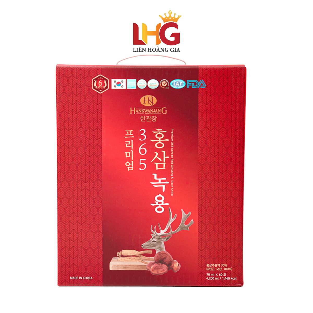 Hankwanjang 365 hộp 60 gói giúp phục hồi thể lực cho người cao tuổi