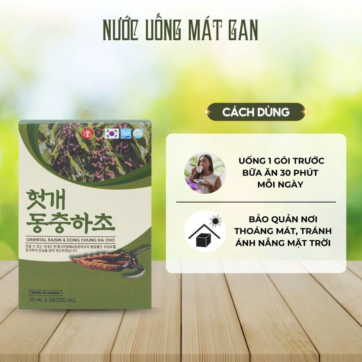 Nước Mát Gan Hovenia Dulcis Gold giúp bảo vệ tế bào gan và tăng sinh lực