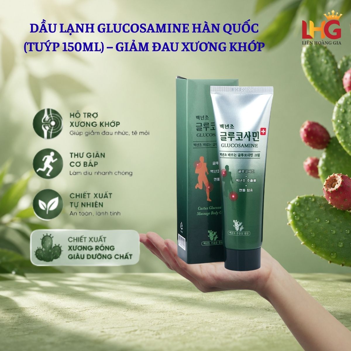 Dầu lạnh Glucosamine Hàn Quốc chính hãng tuýp 150ml