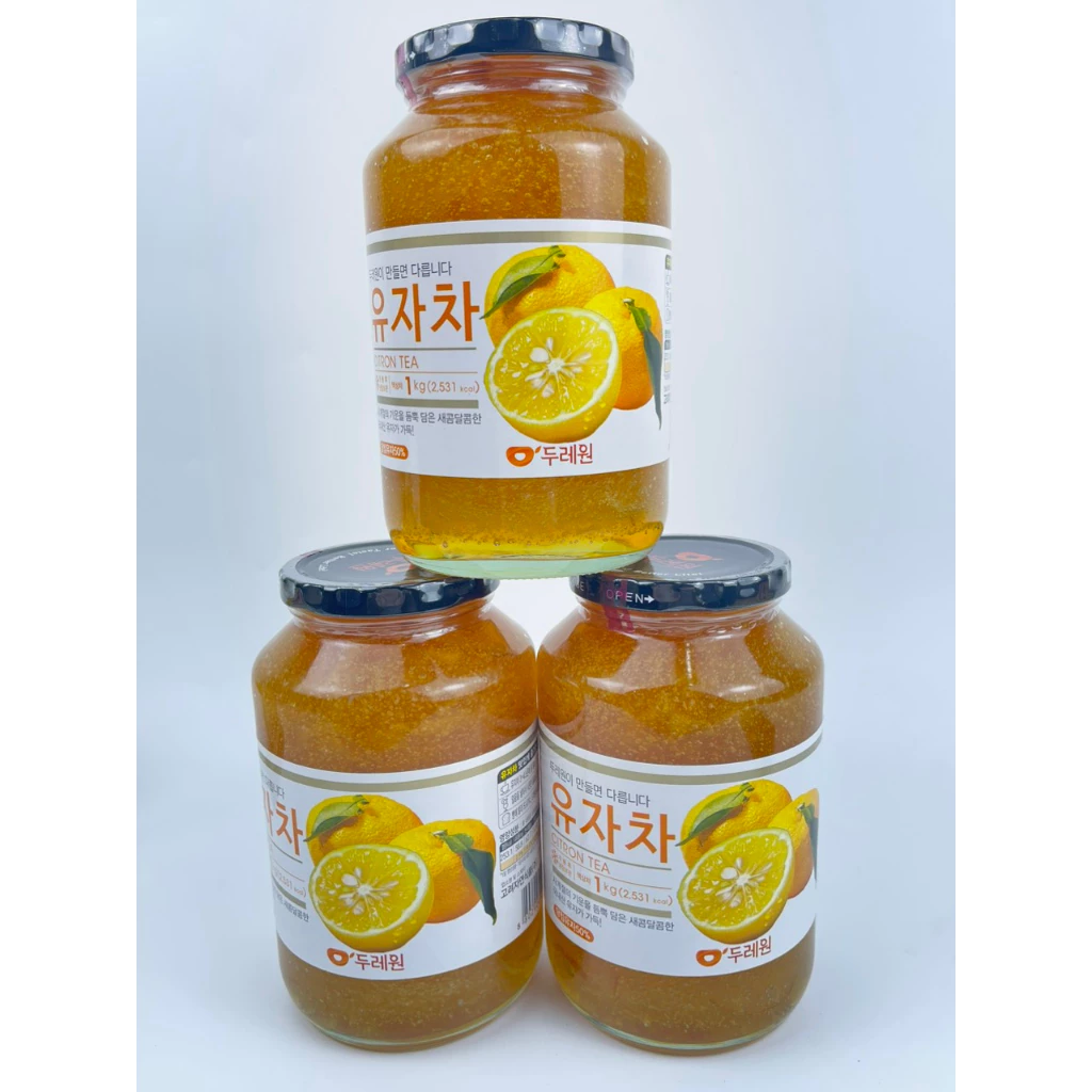 Thành phần chanh vàng tươi và mật ong Hàn Quốc nguyên chất