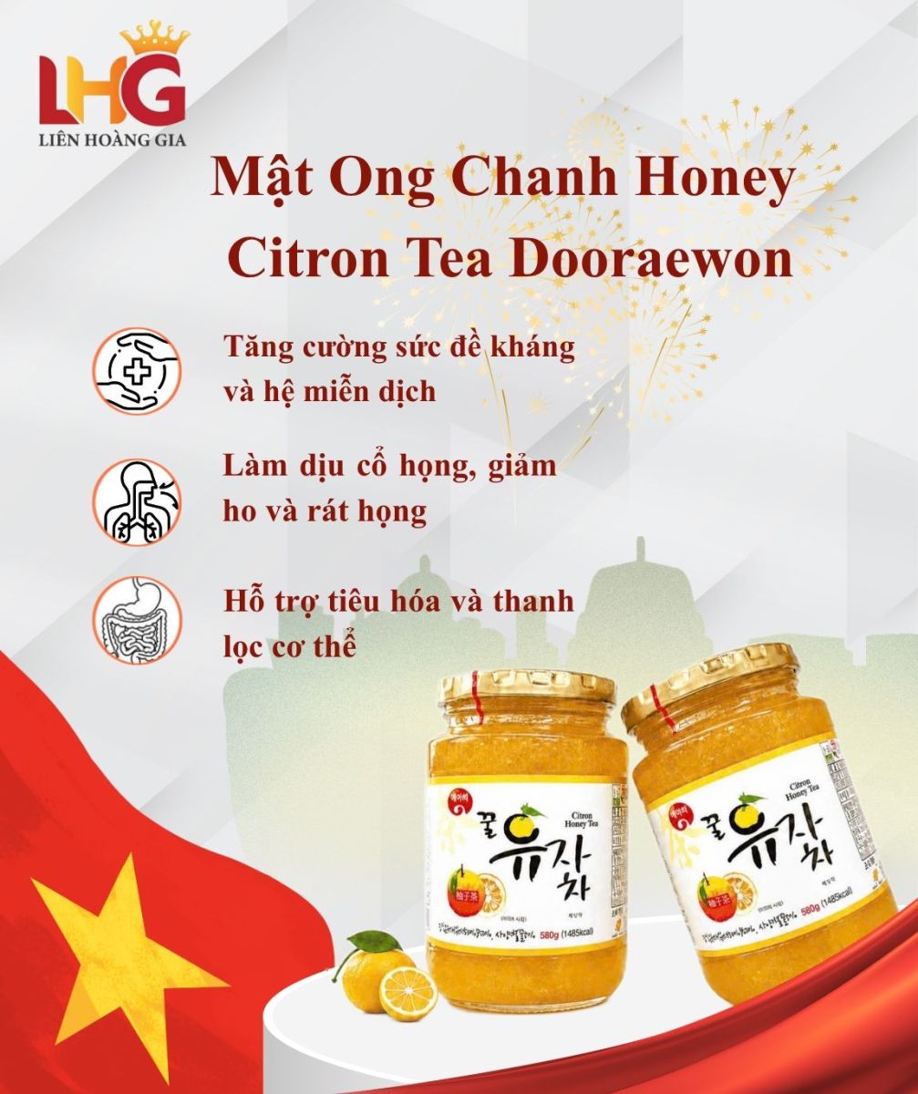 Hũ mật ong chanh Honey Citron Tea Dooraewon 1kg