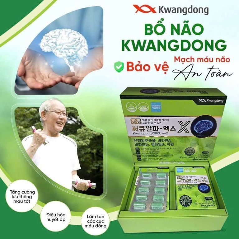 Viên uống bổ não Hàn Quốc Kwangdong hộp 120 viên chính hãng