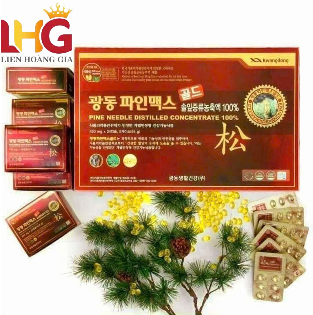 Logo và tem mác chứng nhận Tinh Dầu Thông Đỏ Kwangdong chính hãng