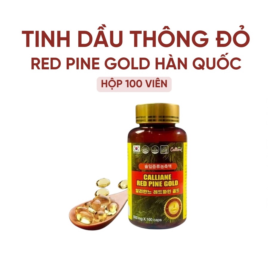 Tinh dầu thông đỏ Calliane Red Pine Gold 60 viên Daedong chính hãng Hàn Quốc
