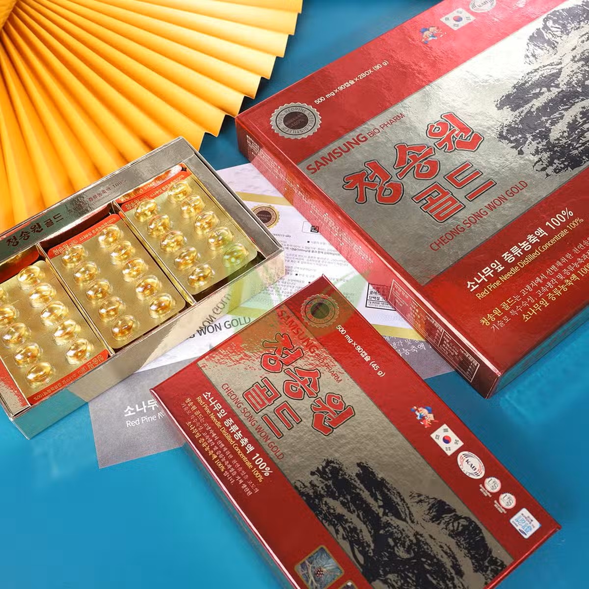 Viên nang mềm tinh dầu thông đỏ Cheong Song Won Gold hàm lượng 450mg