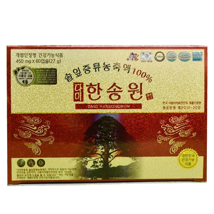 Thành phần chiết xuất từ lá cây thông đỏ Hàn Quốc Dami Hansongwon