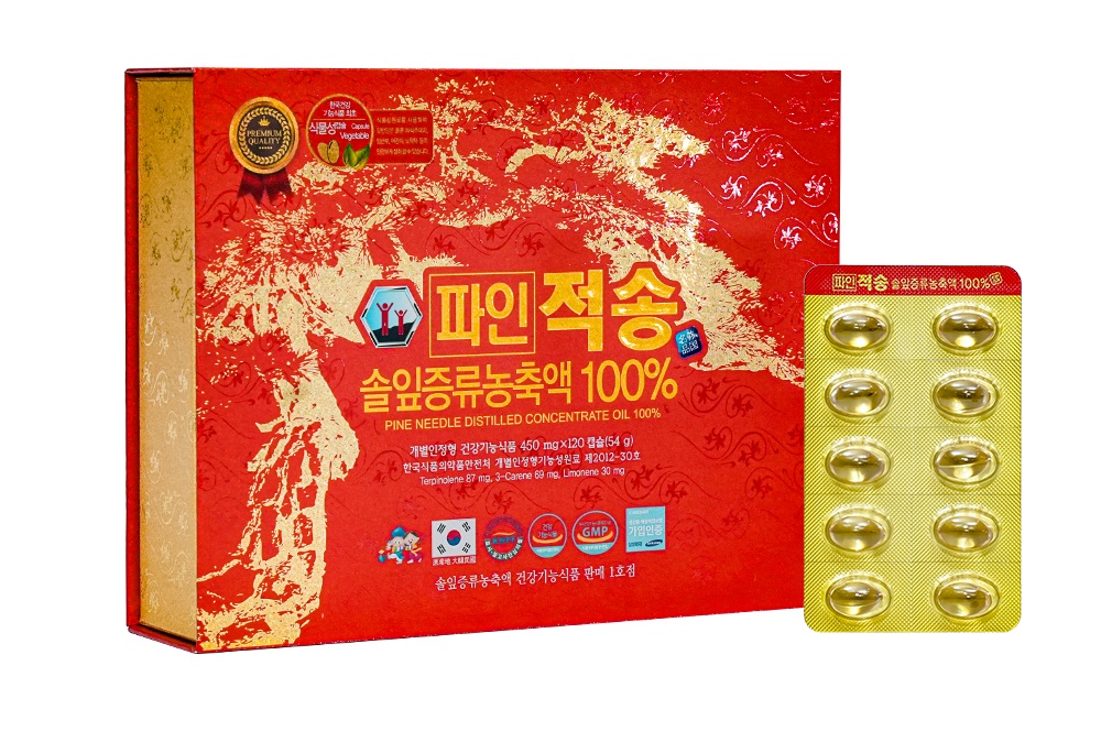 Bộ sản phẩm Tinh Dầu Thông Đỏ Chính Phủ PINE JEOK SONG GOLD cao cấp