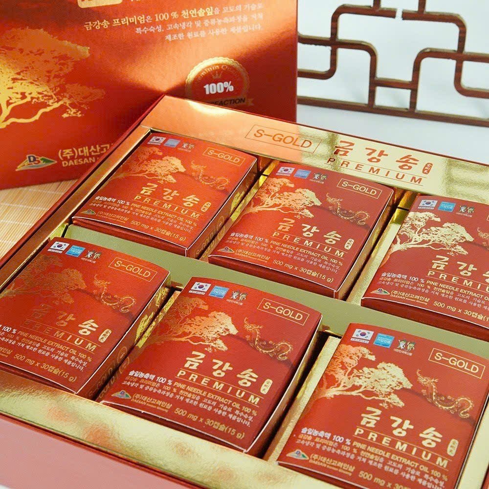 Thành phần chiết xuất 100% lá thông đỏ tinh khiết thương hiệu Daesan