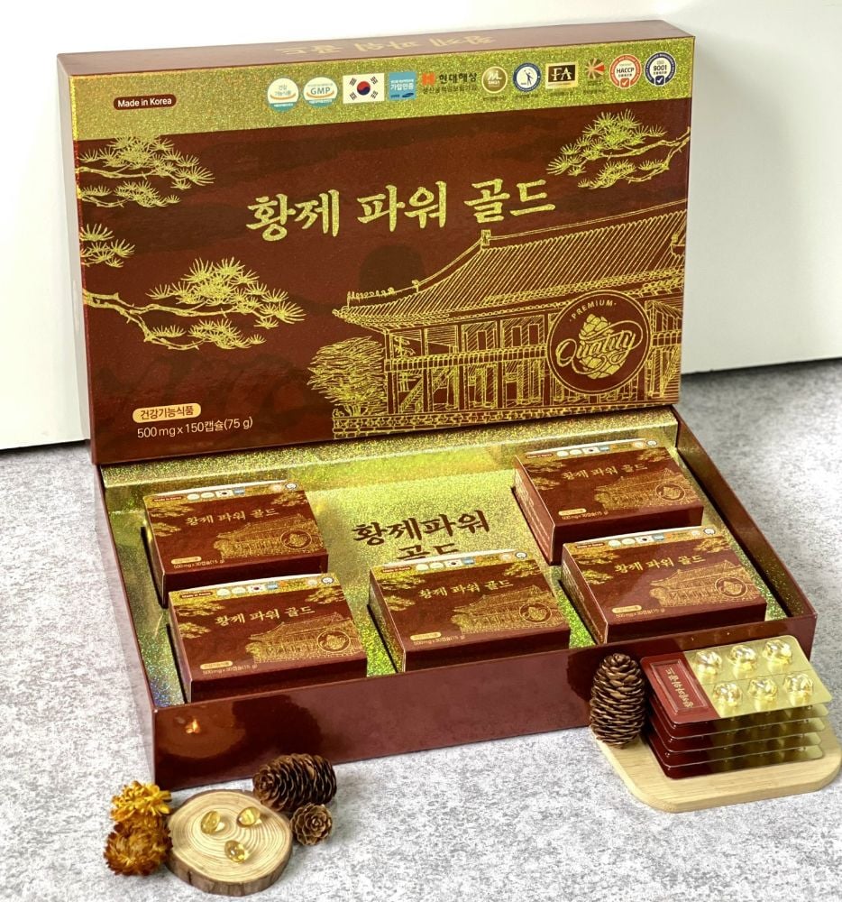 Tinh Dầu Thông Đỏ Hwangje Power Gold 150 viên chính hãng Hàn Quốc