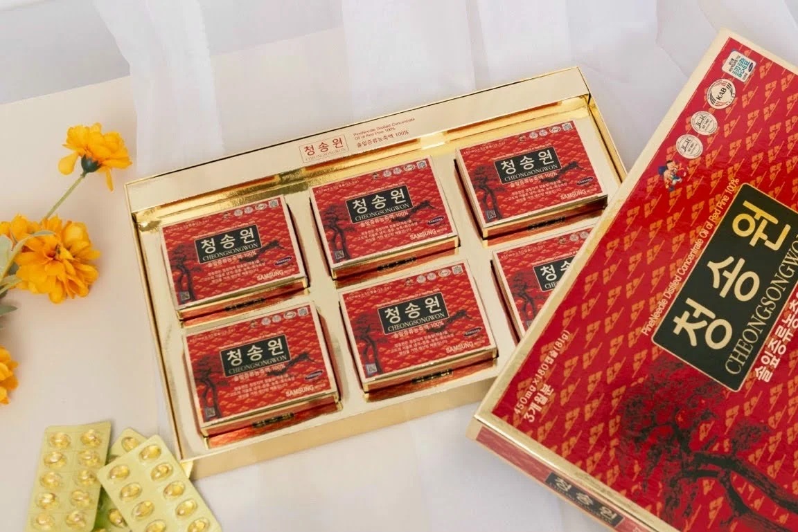 Tinh dầu thông đỏ Samsung Cheongsongwon chống lão hóa và tăng miễn dịch