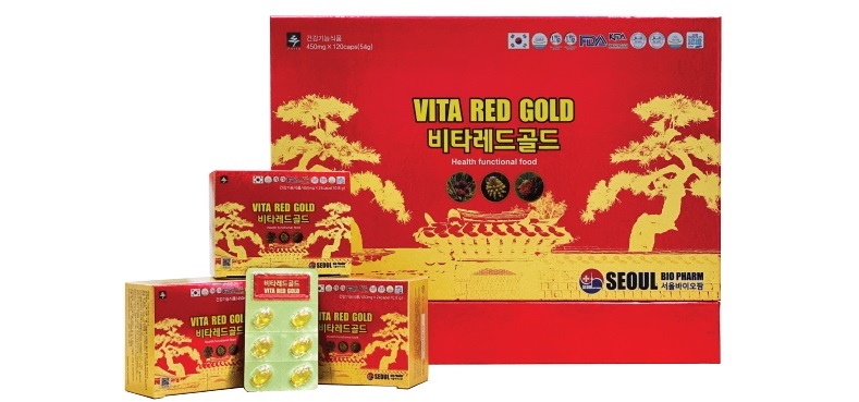 Hình ảnh bao bì mặt trước Tinh Dầu Thông Đỏ Vita Red Gold