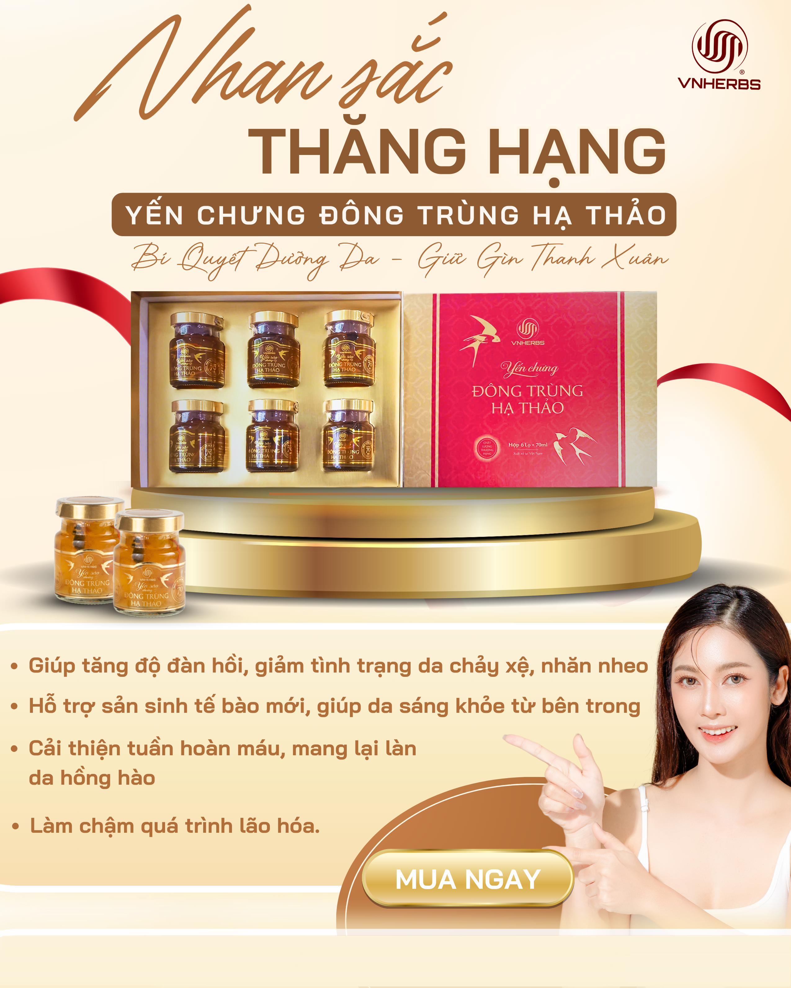 Yến chưng đông trùng hạ thảo cho người bệnh