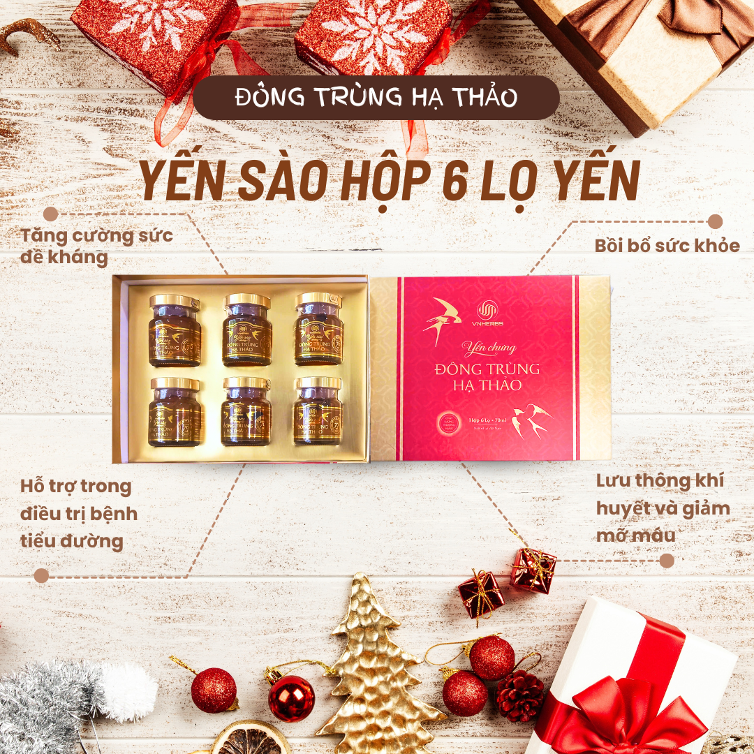 Công dụng của yến chưng đông trùng hạ thảo bồi bổ cơ thể